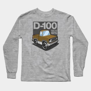 D100 - 1976 White-Base (Medium Gold) Long Sleeve T-Shirt